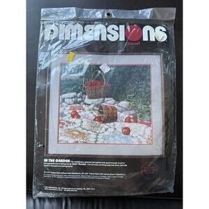 NEW!  Dimensions Crewel Pre-Printed Embroidery Kit "In The Garden"  #1344  16x14